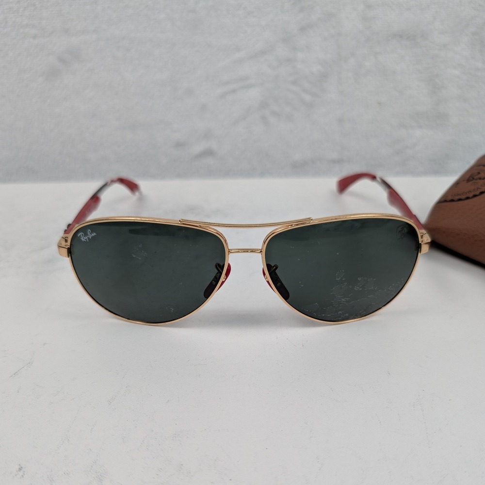 Ray-Ban Sunglasses Frames Parts Only Gold Scuderia Ferrari Aviator Y2K